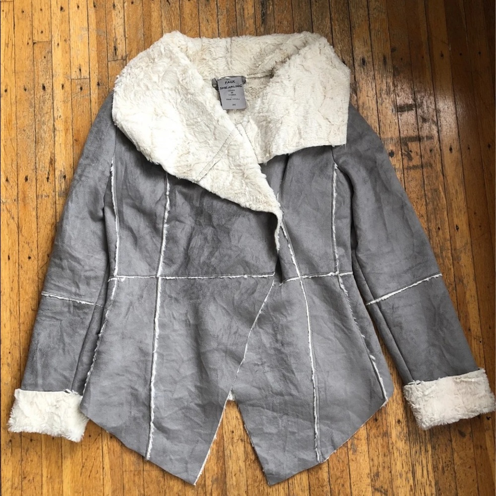 Jou Jou Faux Shearling Lined Jacket